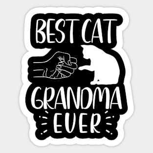 Best Cat Grandma Ever Funny Grandma Cat Lover Sticker